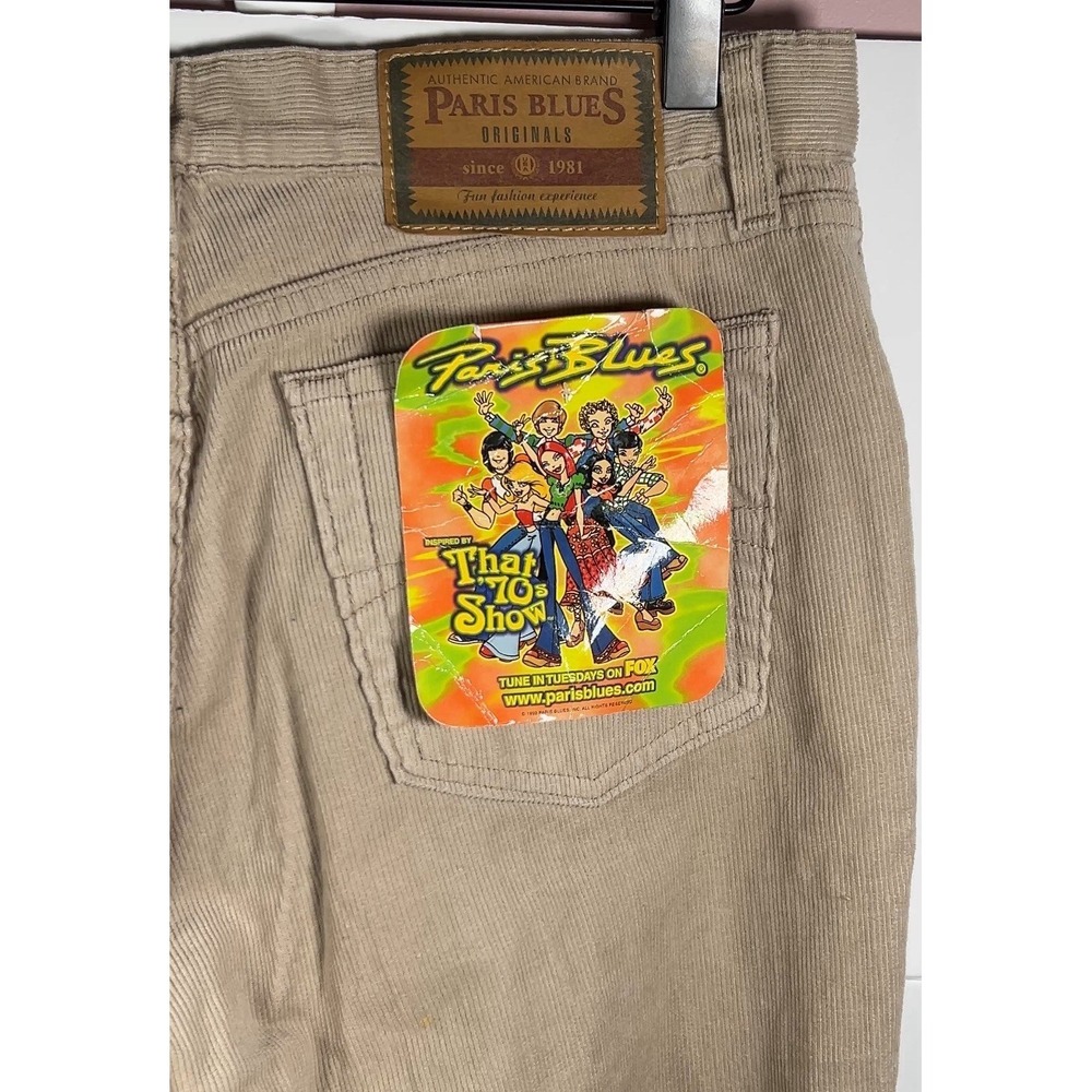 Paris Blues Corduroy Pants Womens 13 Y2K That 70s Show Promo Tag USA Made